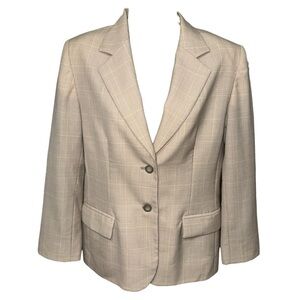 Women’s Vintage Pendleton Tan/Beige Plaid Blazer - 6